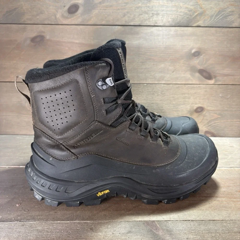Merrell Thermo Overlook 2 Mid mens size 10 shoes brown waterproof snow boots